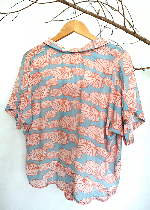 Sea Sells Sea Shells Tie Croptop