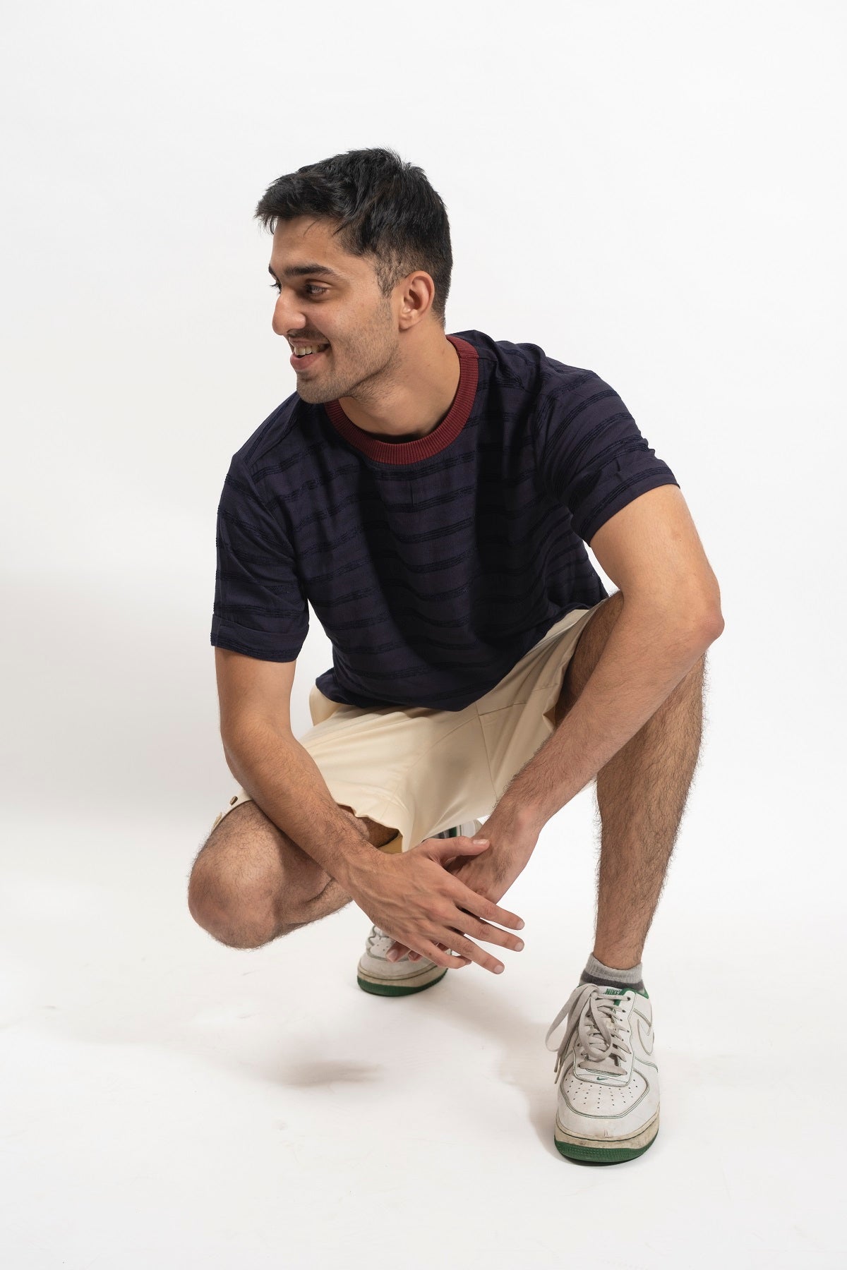 DOBBY BLUE CONTRAST TEE