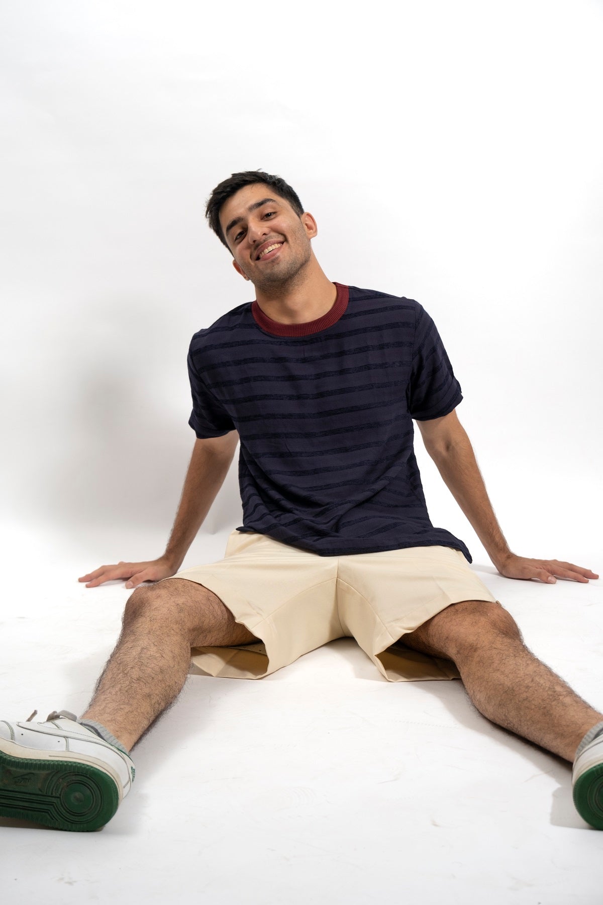 DOBBY BLUE CONTRAST TEE