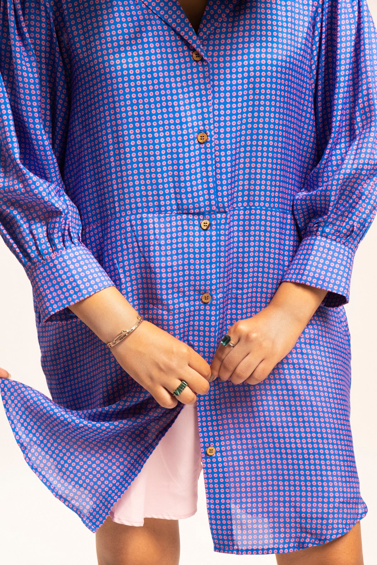 TALKING DOT SHIRT DRESS